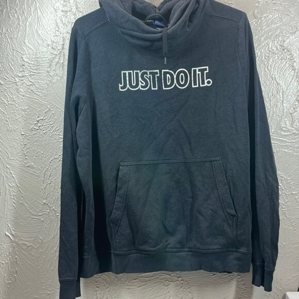 Nike charcoal funnel neck Womens hoodie size XL